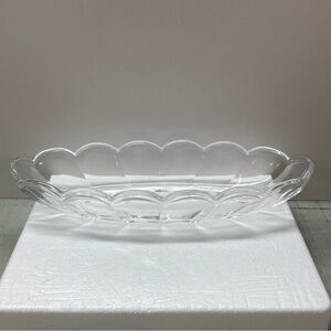 Heisey Vintage Clear Glass Celery Tray Dish 12”